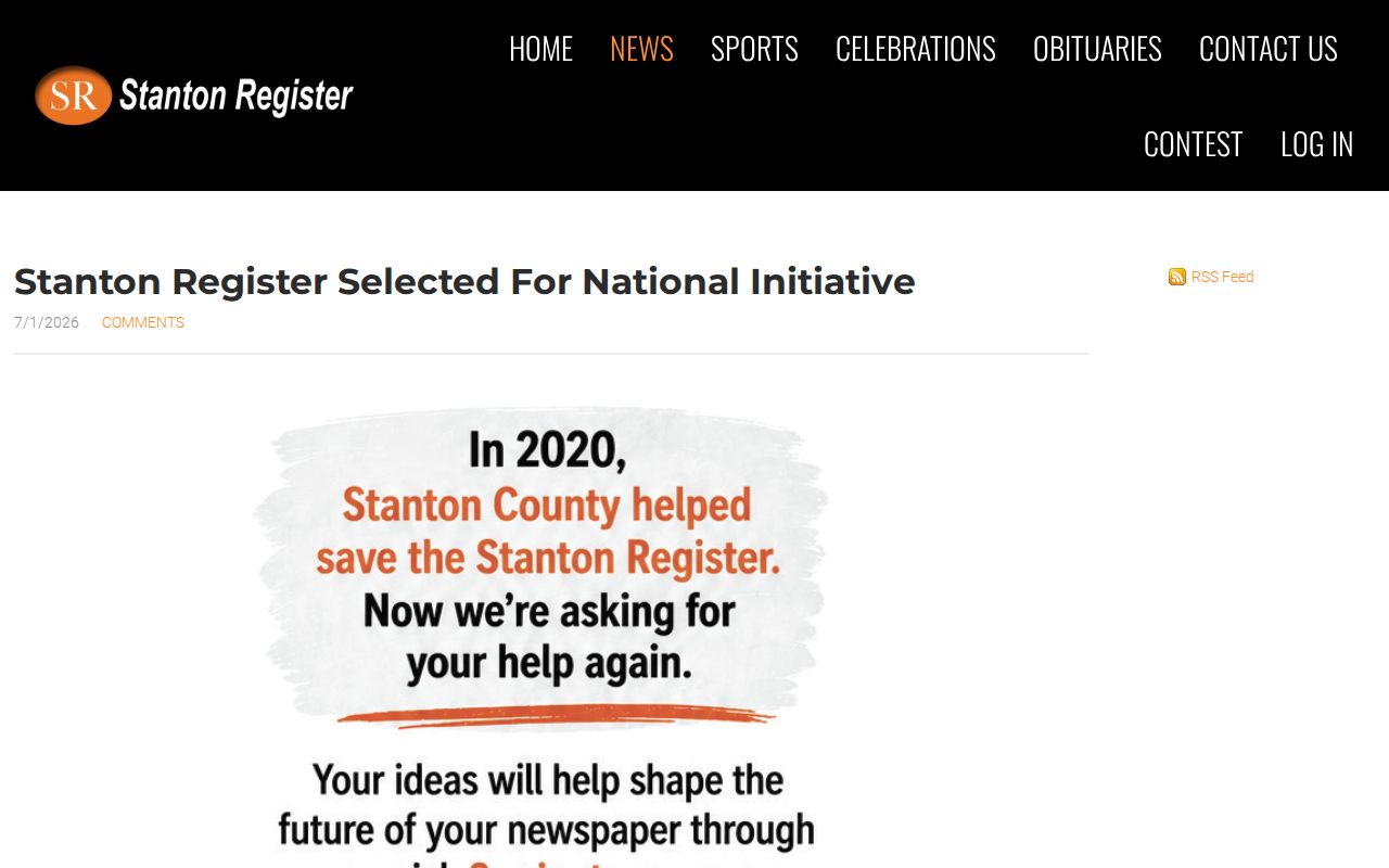 Stanton County arrest news at the Stanton Register local reporting source